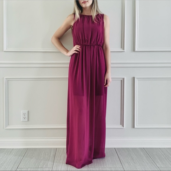 {Gianni Bini} Chiffon Sleeveless Maxi Dress - Picture 1 of 3